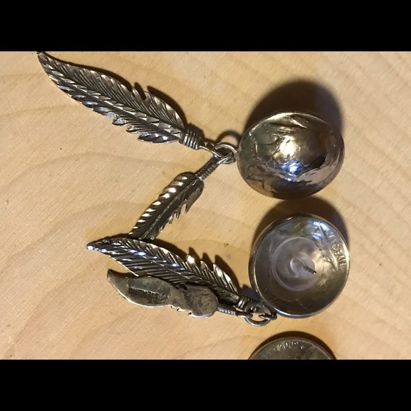 Artisan made nickel head earrings